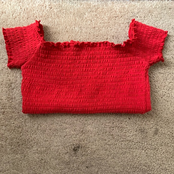 Hollister Red Off the Shoulder Crop Top! - Picture 3 of 3
